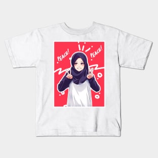 kawaii hijab girl Kids T-Shirt